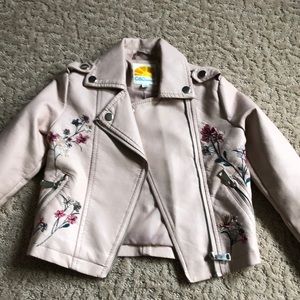 C & C California light pink faux leather jacket